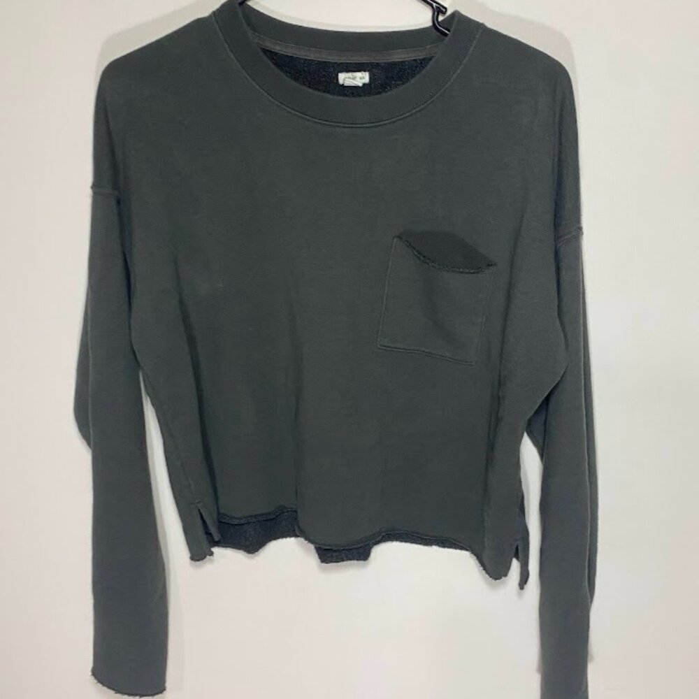 Aerie Charcoal Crew Neck Sweater